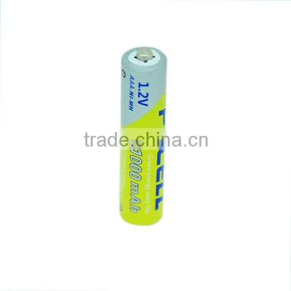 Customized 1.2v 1000ma ni-mh aaa battery cell 1.2v 1000mAh NI-MH