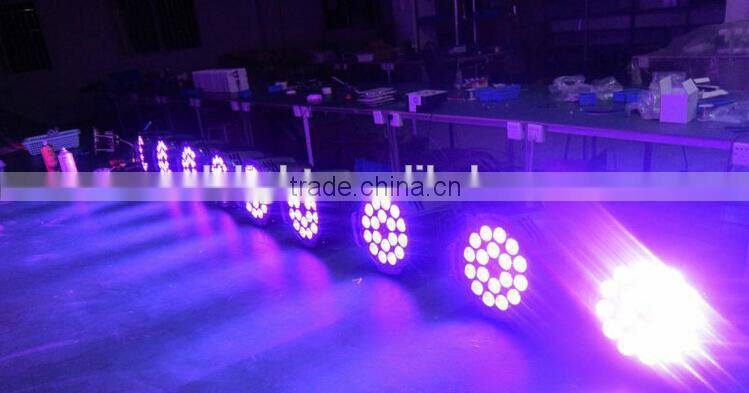 China Manufactory Wholesale Disco Stage Lighting Wedding Used 18*10w RGBW 4 IN 1 LED Par 64 Light