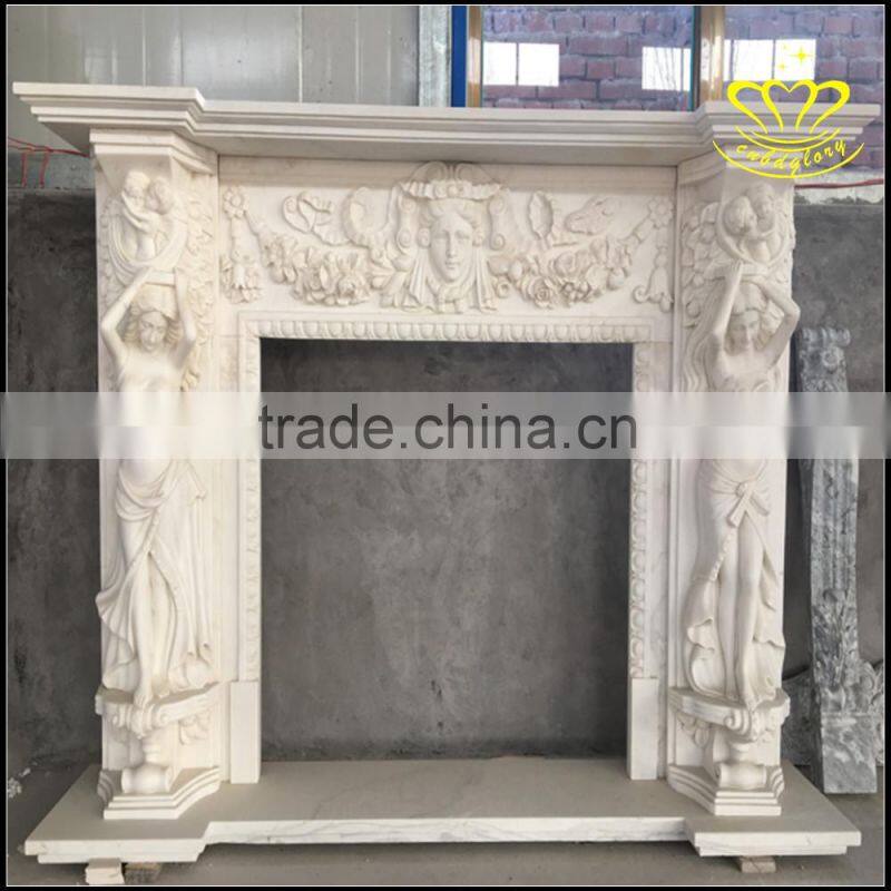 European style fashionable simple interior decoration fireplace sculpture