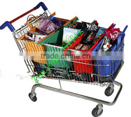 Foldable Rolling Shopping Cart Bags /Light Trolley Bag Supermarket