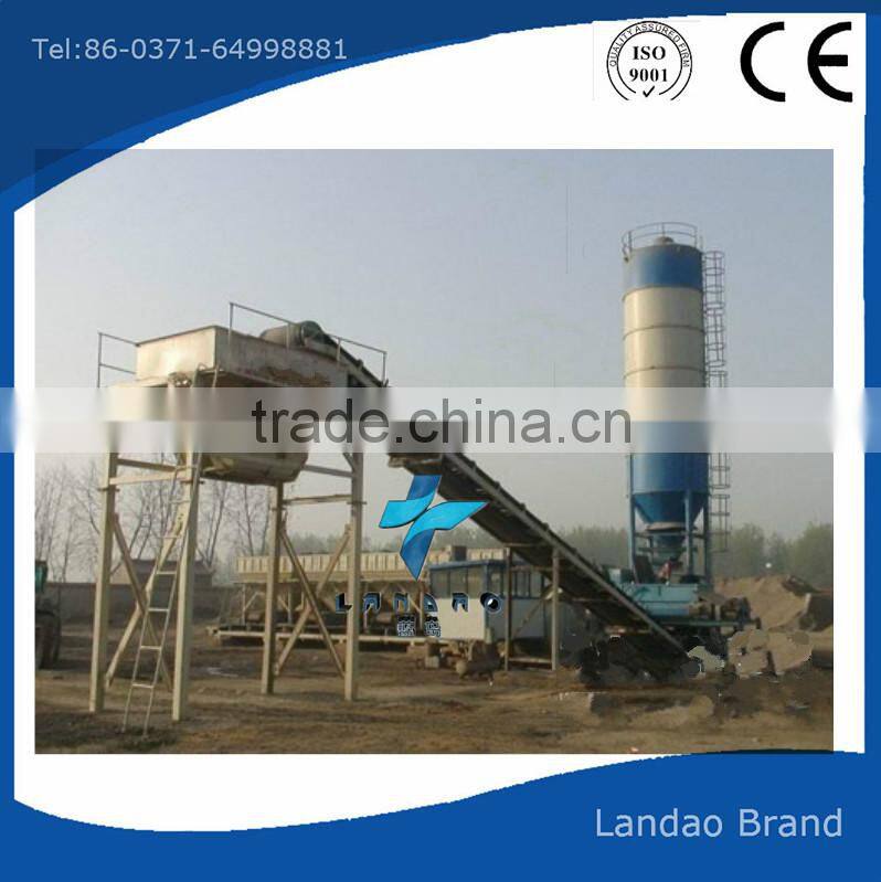 Reliable mini compact 35m3/h concrete batching plant with bucket loading