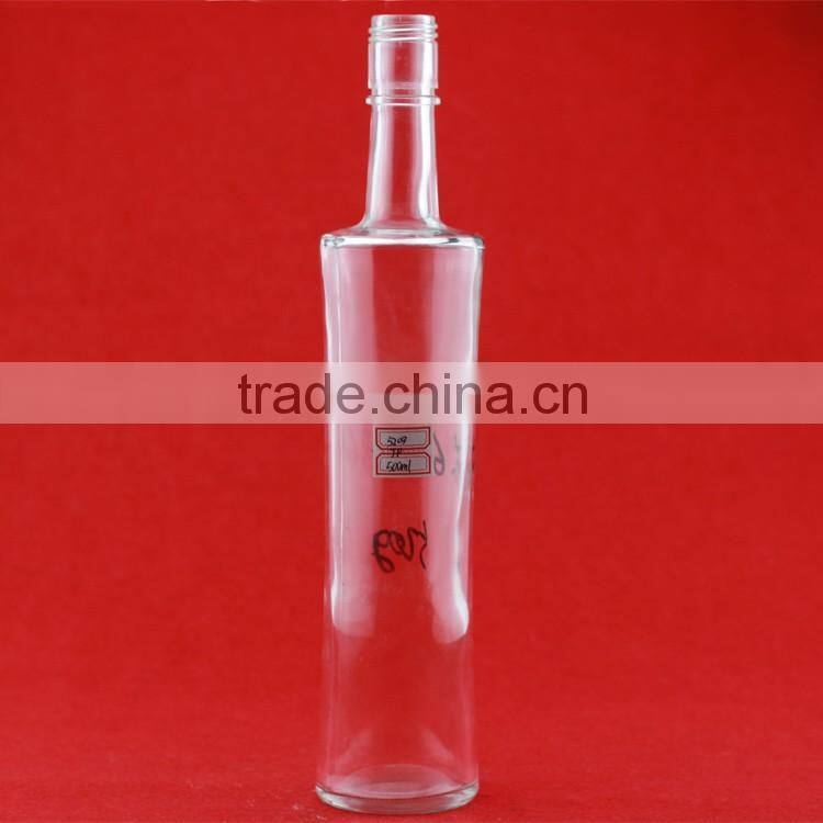 Hot sell 500ml glass bottle empty juice bottle woman shape liquor bottle