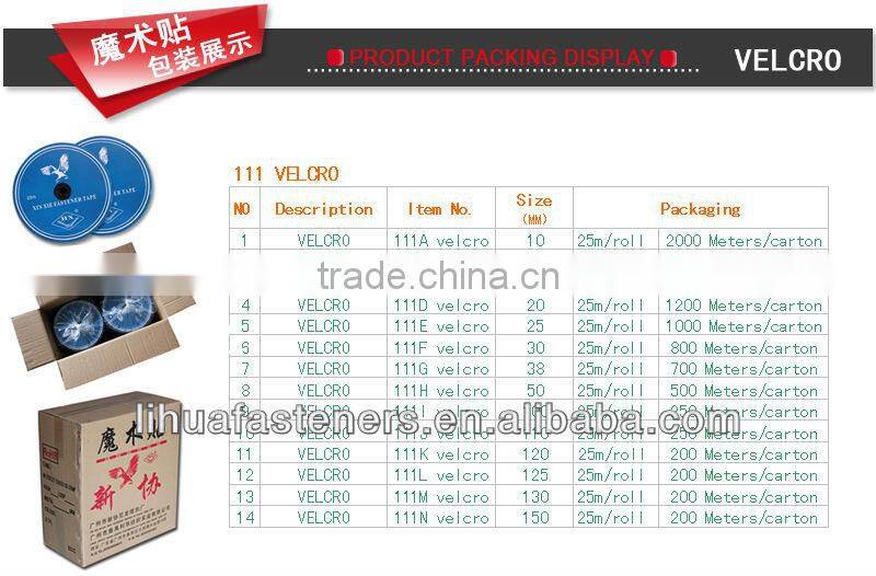 100% nylon colored sew -on hook and loop tape