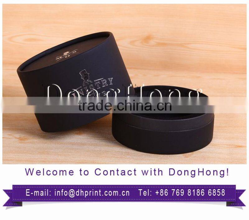 Tube paper gift boxes with logo stamping for perfume wholesale