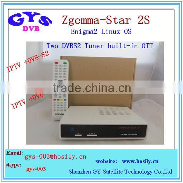 Enigma2 Zgemma Star 2s HD satellite tv receiver Linux OS with internet connection with 2-3 days fast shipping