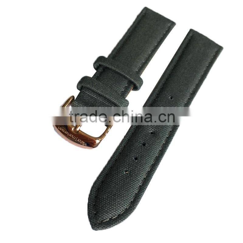 Leather Stitched Cotton Canvas Nato Antistatic Wrist Band