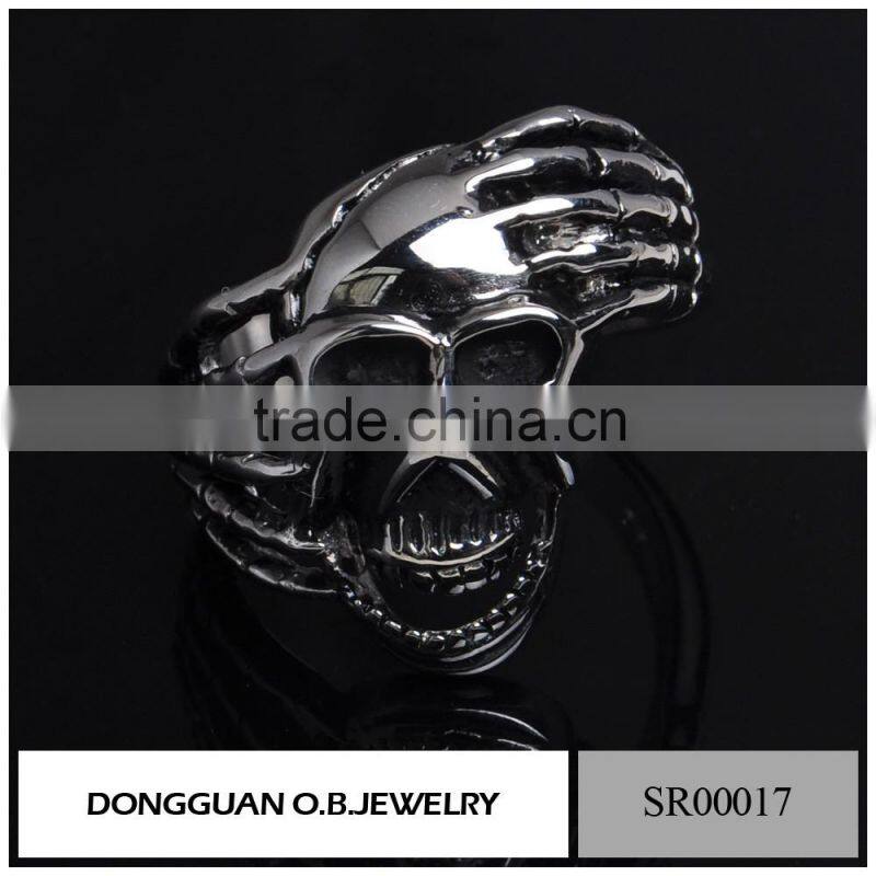 Skull Silver Ring For Men,Skull Ring Silver Jewelry Gothic,Silver Skull Titanium Ring