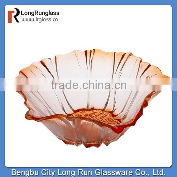 LongRun 2014 hot selling Colorfull Mouth Blowing unique fruits glassware beautiful glass containters
