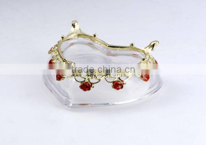 RORO Forever Love rose enamel crystal glass enamel crystal glass jewel box