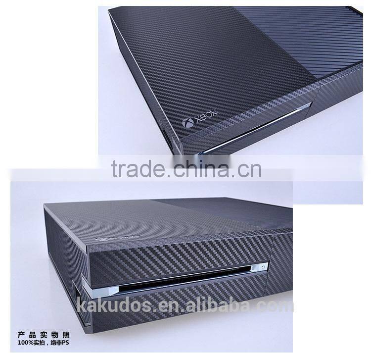 Factory New Arrival Custom Carbon Fiber Skin Vinyl Decal for xbox one with two skins for gamepad