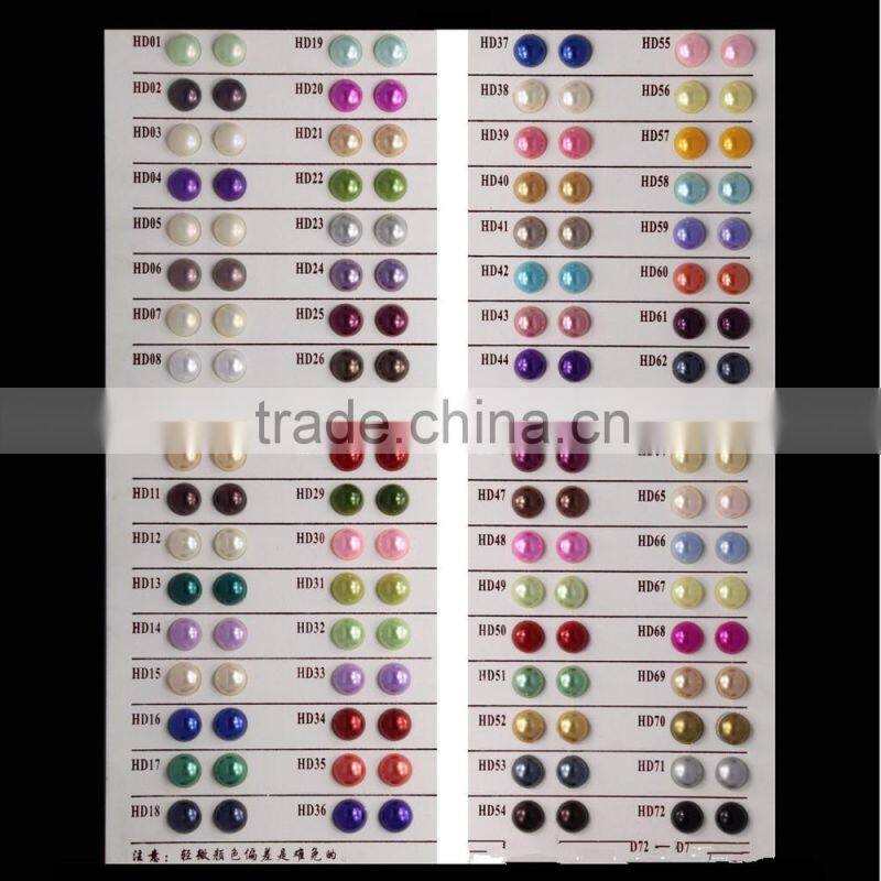 cheap wholesale high quality one hole round loose ABS black pearl