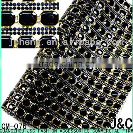 24*40 gun color metal beads chain hot fix sheet