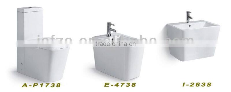 F05 Hot selling ceramic round bowl shape basin, colored basin white inside and red outside wash basin