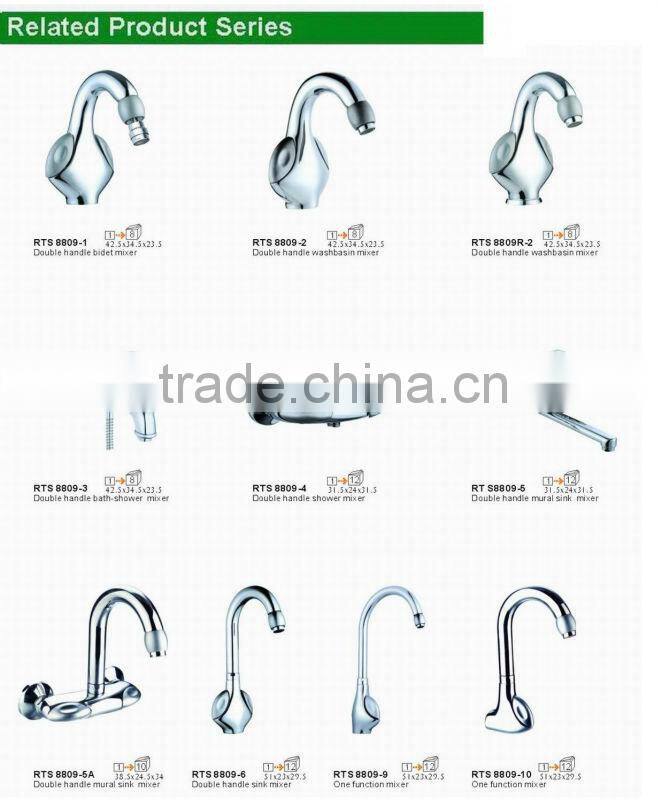 RTS8809-2 double handle washbasin faucet