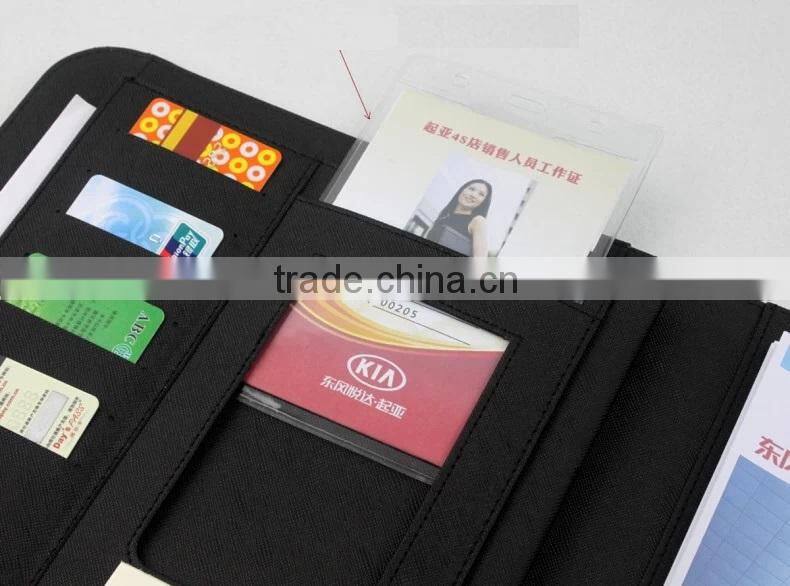 A4 Zipper Portfolio PU Leather file folders Mutifuction organizer