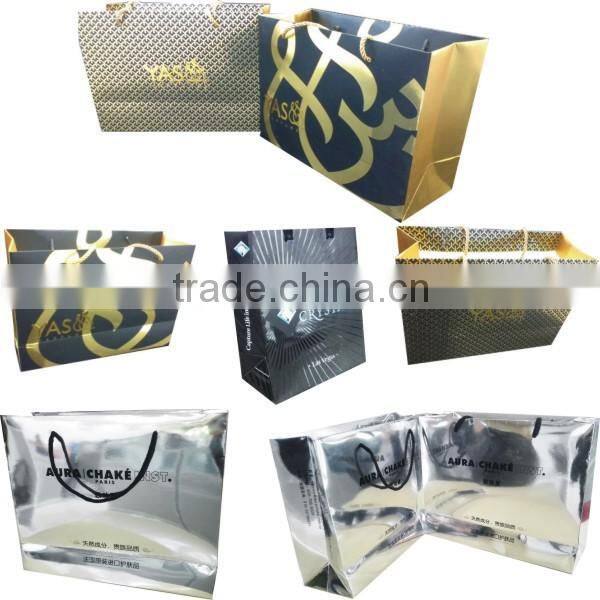 Customize design black luxury wine paper bag