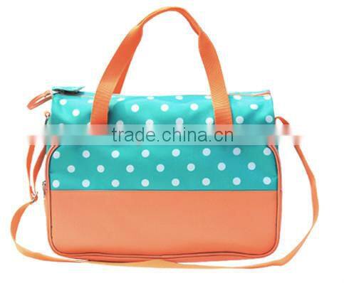 Golden supplier cute baby pink diaper bag with baby organizer,baby travel bag