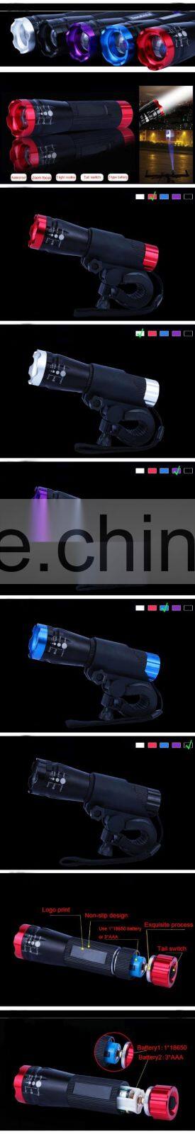 Waterproof bright light bicycle led light zoomable powerful bike lamp easy to mount bike light night