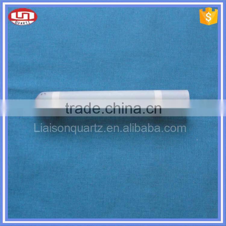 Round end frosted quartz glass tube