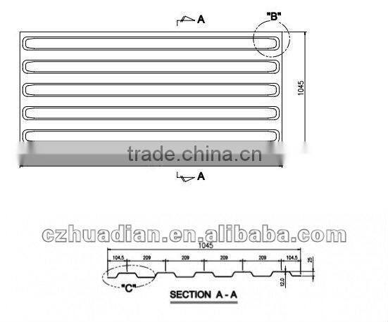 Customized container roof panel in size: THICKNESS=1.0-2.5MM, WIDTH=1200MM,LENGTH=2360MM/2370MM/2380MM/2390MM/2900MM.