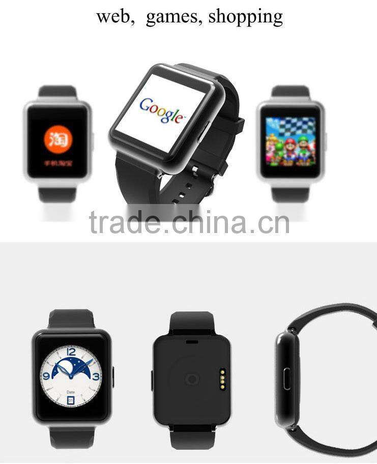 Newest Android 5.1 3G WCDMA 850/2100Mhz 3.0MP HD camera smartphone calling watch with GPS