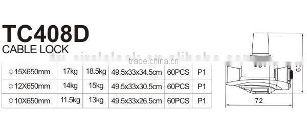 High Quality Tri-Circle Cable Locks TC408D