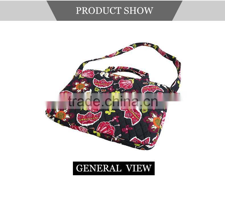 2016 hot cotton fancy quilted fashion foldable womens large computer bag