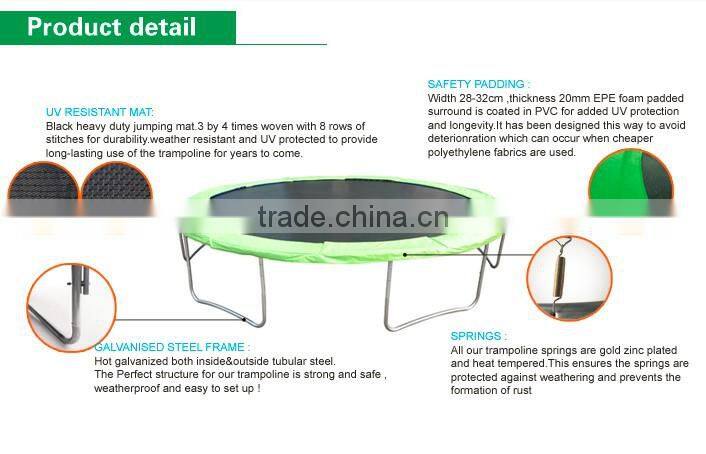 FUNJUMP 16FT Trampoline with inside net ,long pole