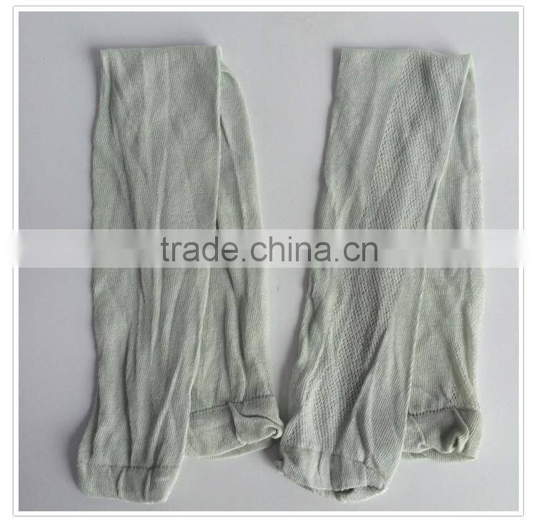 Custom light blue mesh thin cotton knit leg warmer