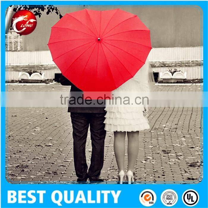 Straight umbrella, heart umbrella, Wedding umbrella for lover