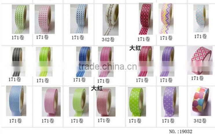 Wholesale YIWU FACTORY 1.5cm x 10m kawaii Japanese Washi rice paper deco adhesive colorful lace Doily MASKING TAPE