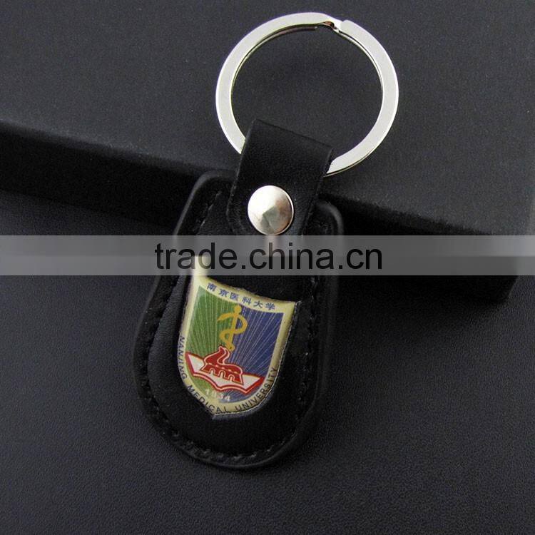 factory wholesale handmade simple leather key ring holder