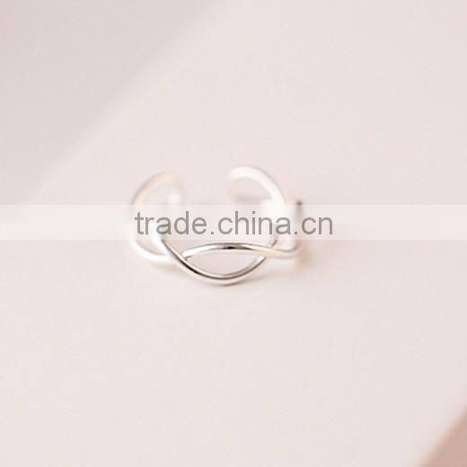925 sterling silver wave fashion design ring adjustable ring fashion women ring jewelry supplies 6260554