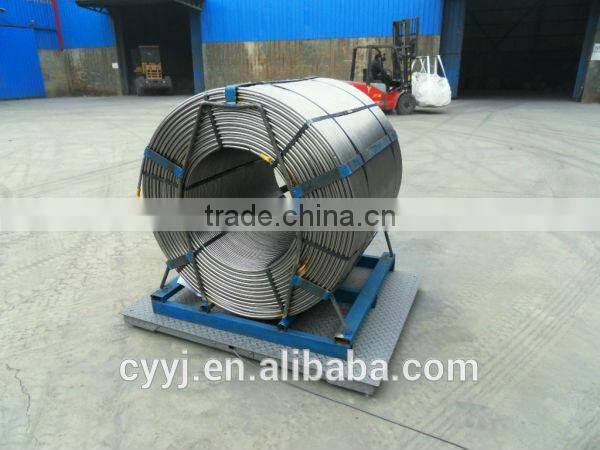 CaSi cored wire Si55Ca30 cored wire diameter:13mm powder weight:230+/-10g/m