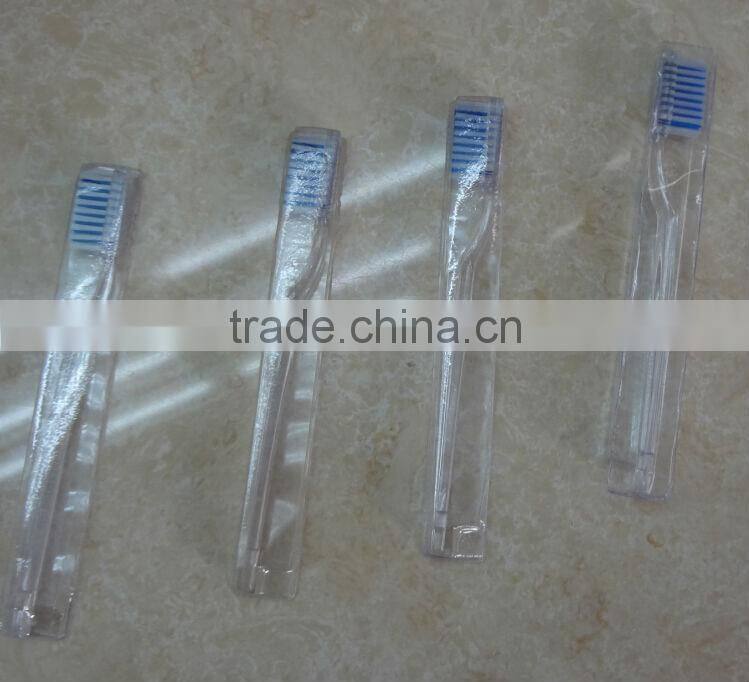 Wholesale pp material travel disposable toothbrush with cap for hotel