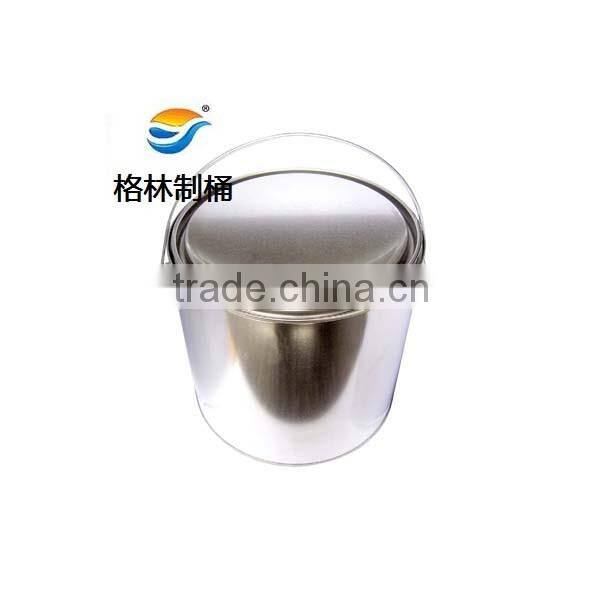 2.5L Round metal bucket with metal handle