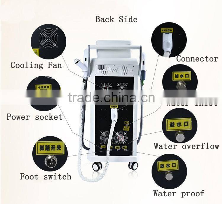 E-light ipl rf+nd yag laser multifunctional machine ipl e-light rf shr