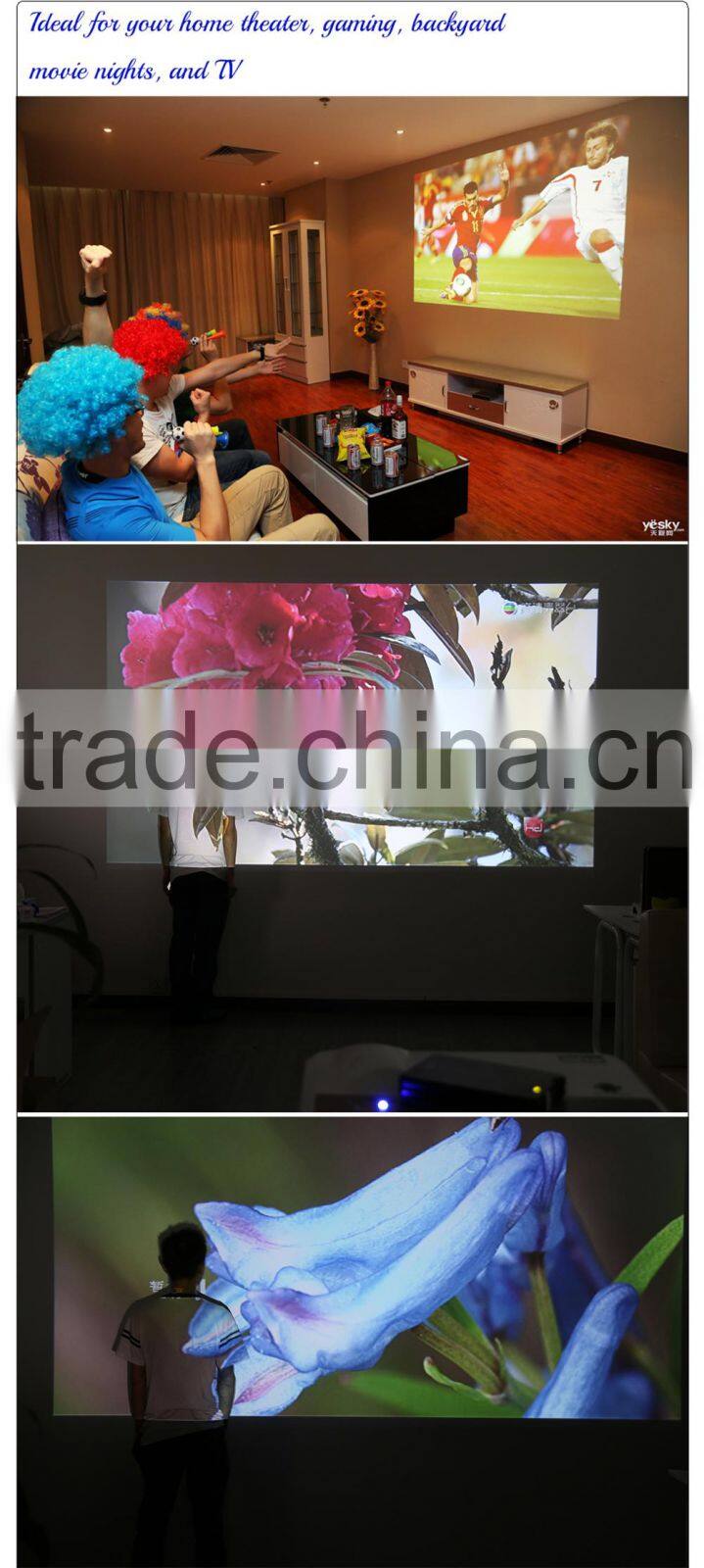 Support HD 1080p TV Video Projector 2500 Lumen LED Lamp up to 50000 hours Red Blue 3D for Home