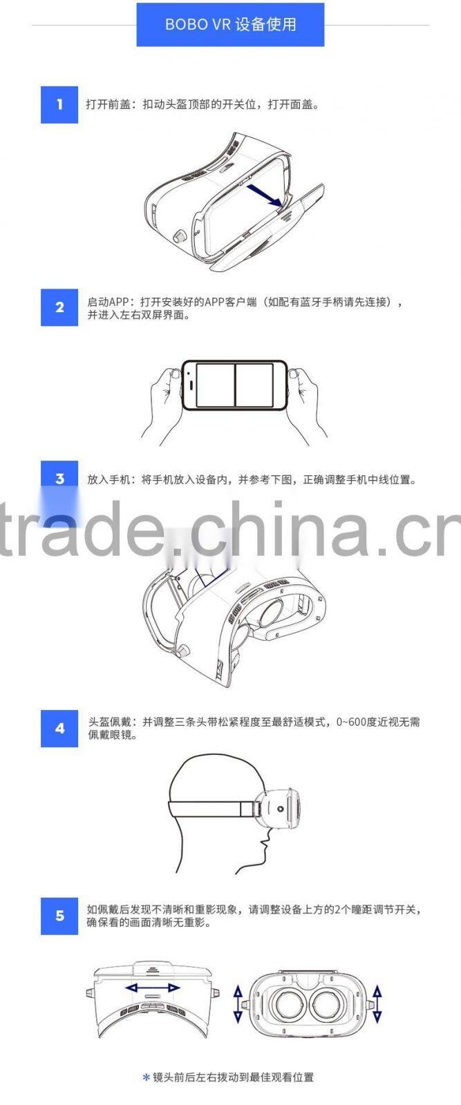 2016 Brand Origional Rock 3D VR Glass virtual reality helmet Gear Headset With Remote bluetooth joypad Game Controller