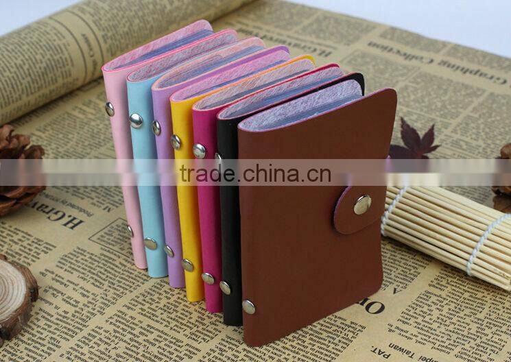 Women Ladies Soft Candy Color Holder Pocket Business ID Credit Card Case Bag Box Wallet With Cheap Price