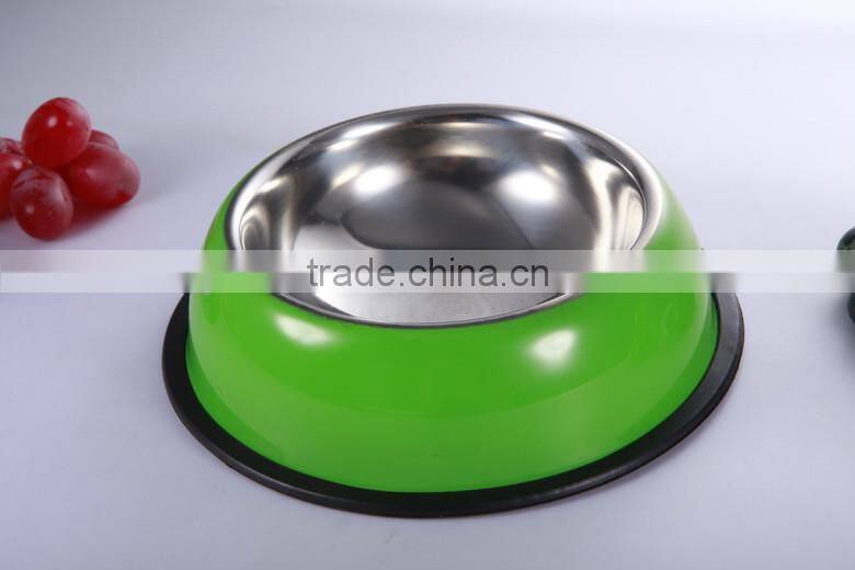 Wholesale durable stainless steel pet bowl with animal print, pet feeder