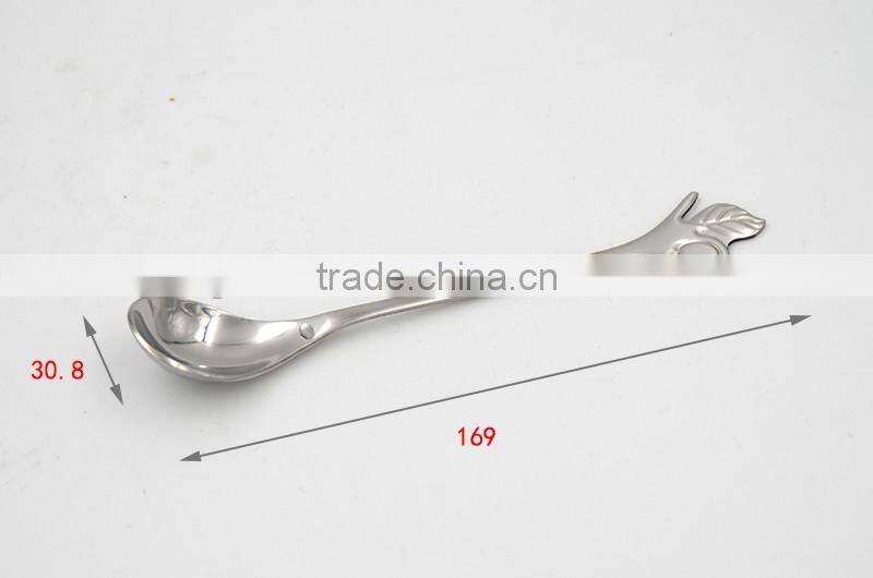 Free sample! Designed handle long elegant spoon stainless steel material