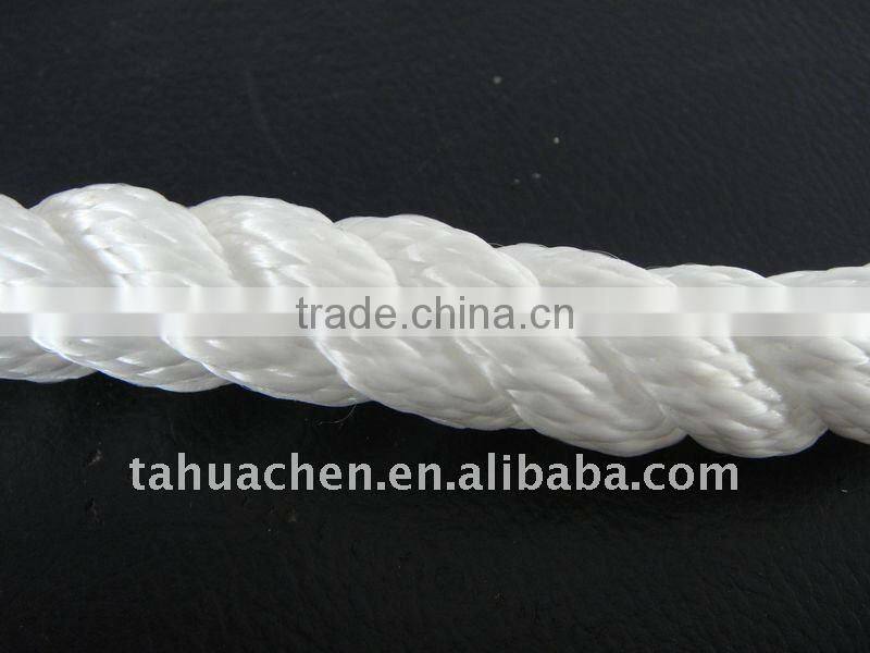3 strands white pp twist rope