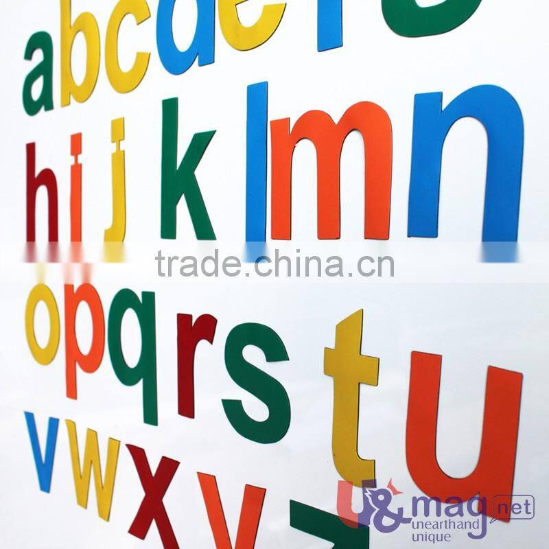 Fridge Decoration Educational Toys Fridge Magnet Solid Color Letters Lowercase Fridge Magnet Letters