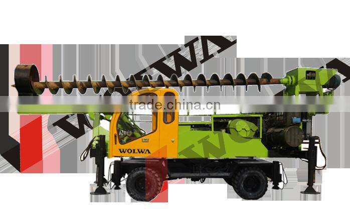 GNLZ360 Wheel long spiral piling machine Automatic Feed Screw Piles Machine
