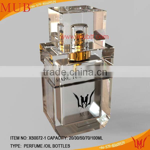 20/30ml unique shaped glass bottles,clear french square glass bottle