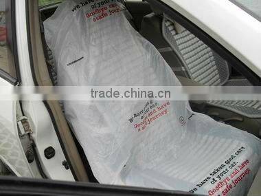 Disposable LDPE plastic car seat cover with print logo