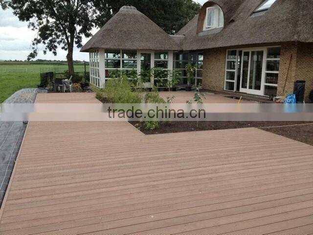Solid Wood plastic composite HDPE wpc flooring durable outdoor anti-slip wpc decking