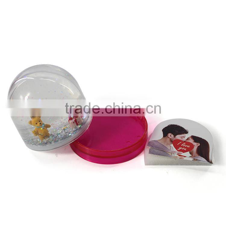 2014 custom plastic snowball with photo inside