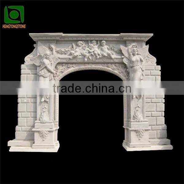 White Marble Figure Carving Door Frame